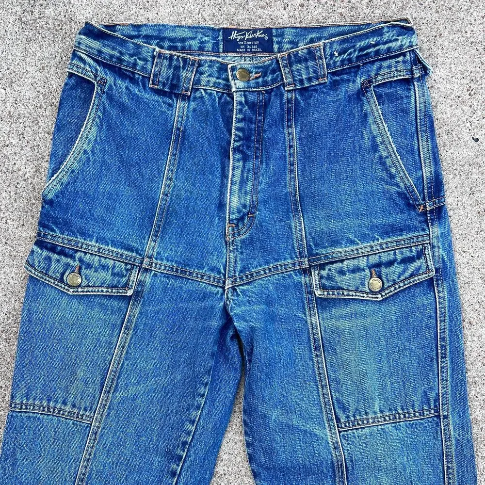 Vintage Hugo Valentino‎ Jeans 30 x 31 | Straight Utility Carpenter Skater Baggy